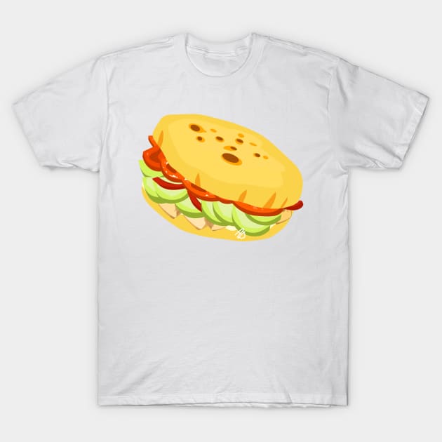 Arepa Sandwich T-Shirt by Anydudl